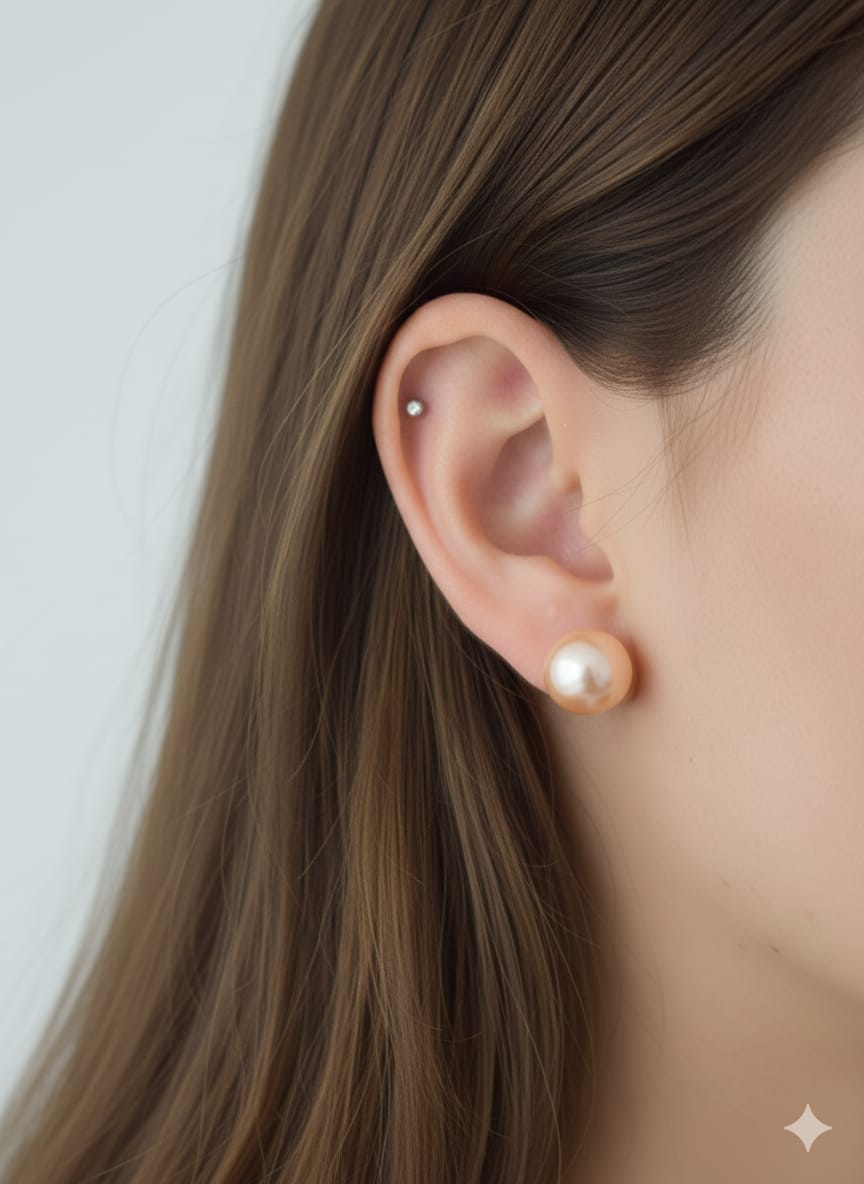 Elegant 3-pair Pearl Stud Earrings