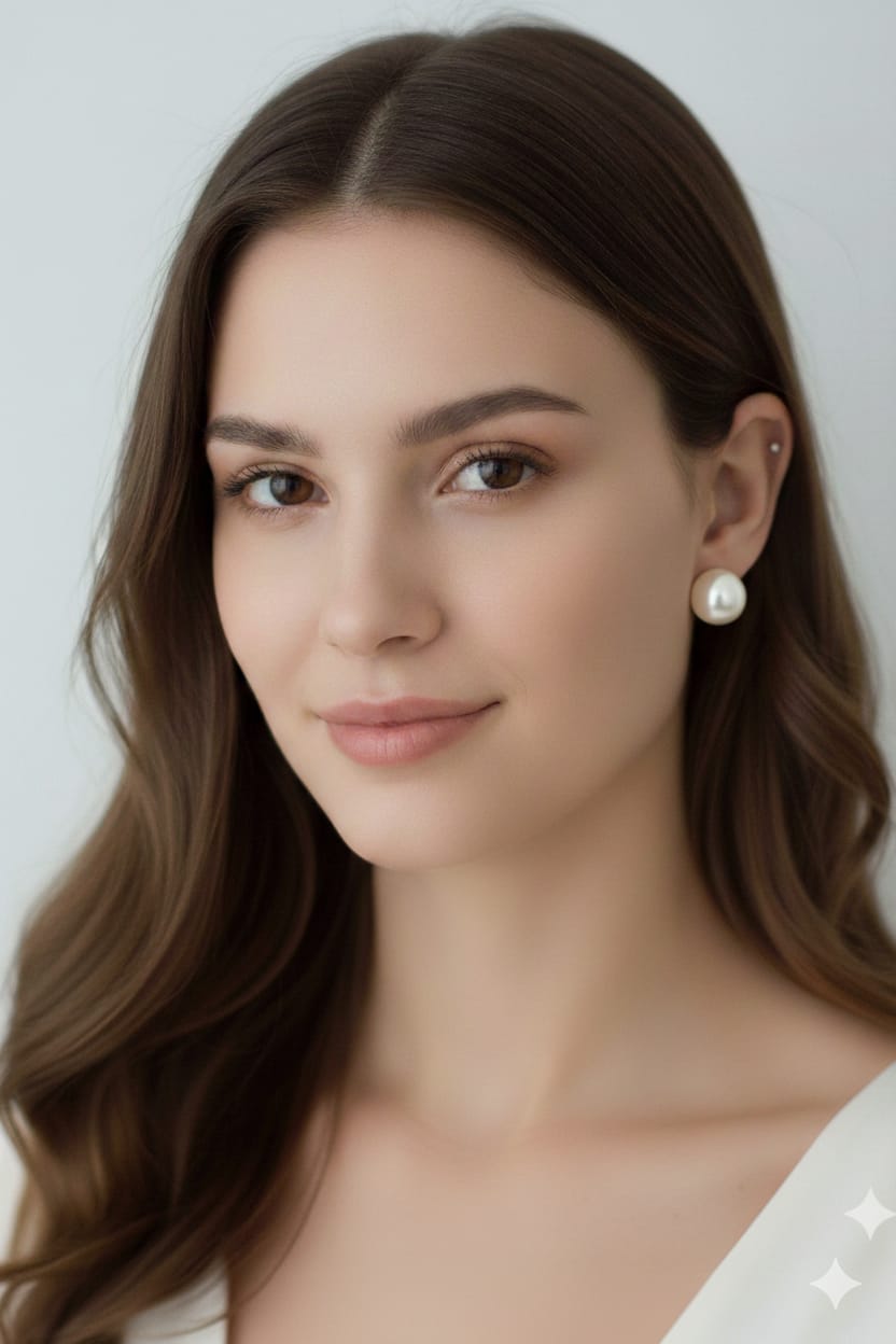 Elegant 3-pair Pearl Stud Earrings