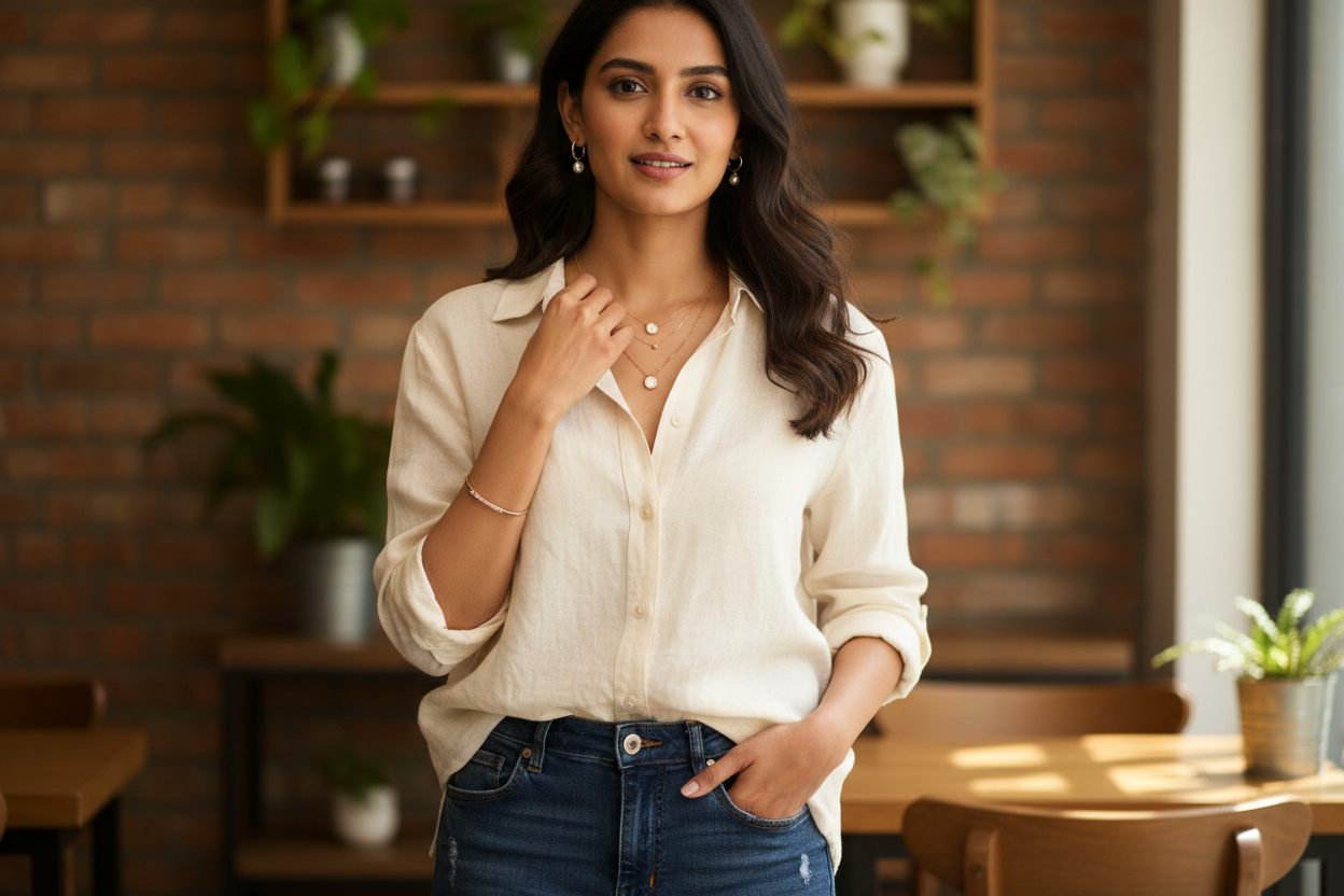 show any women wear this jewellary 